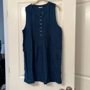Faherty Isha Dress Indigo blue XL